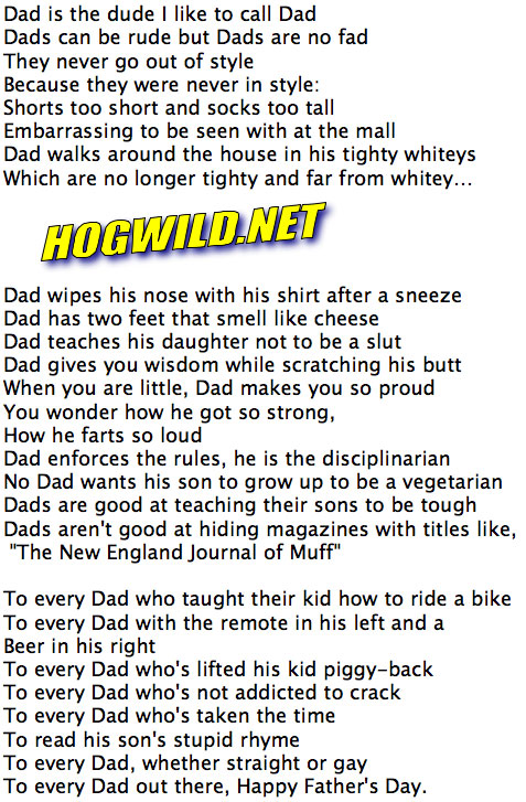 funny fathers day poems. funny father#39;s day poem