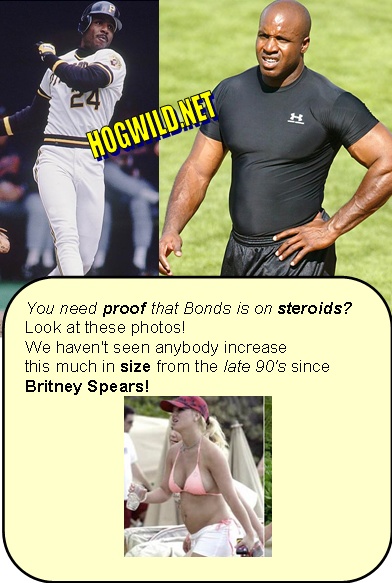 barry bonds steroids pictures. Barry Bonds + Britney Spears