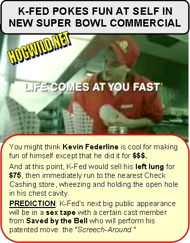kevin federline super bowl commercial
