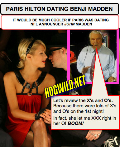 paris hilton benji madden john madden nfl