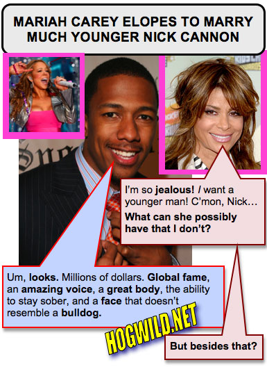 funny myspace pictures: mariah carey nick cannon wedding