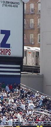 The coolest part about Yankee Stadium is the train that rumbles through. Hey, it beats Shea where the airplanes rumble through.