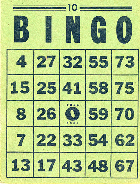 Bingo card