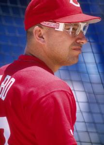 Chris Sabo found it hard to see the ball through his super-thick coke bottle goggles.