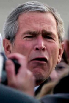 Jokes, Pictures: President George Bush: The War on Retirement. Social