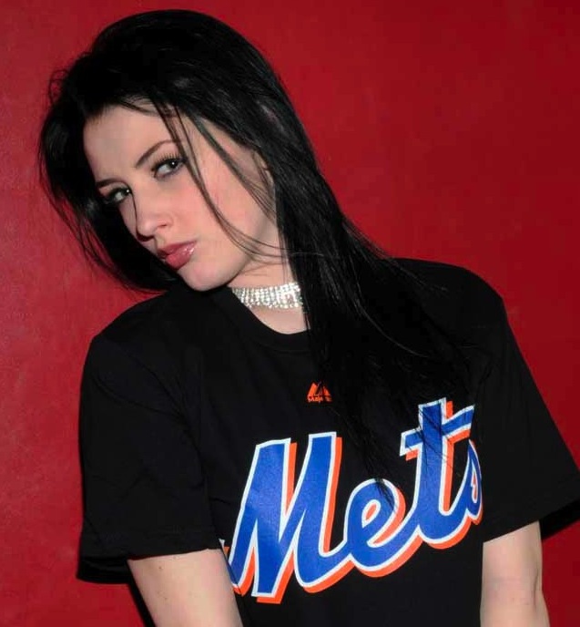 mets girls goth black shirt