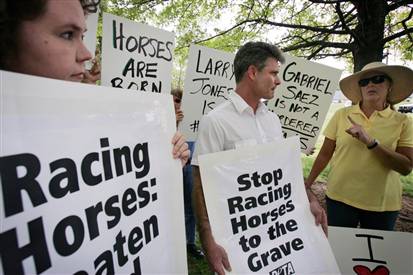peta-protests-horse-racing