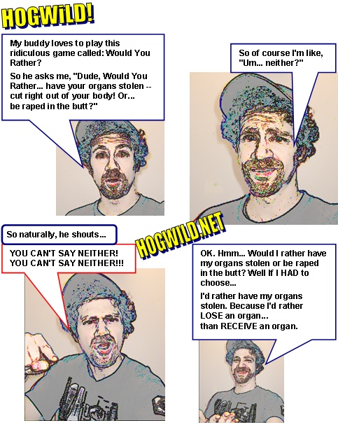 funny myspace cartoons: would you rather