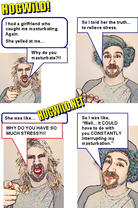 relationship cartoon: girlfriend caught me masturbating