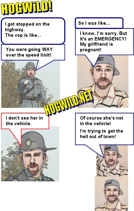 highway cop cartoon